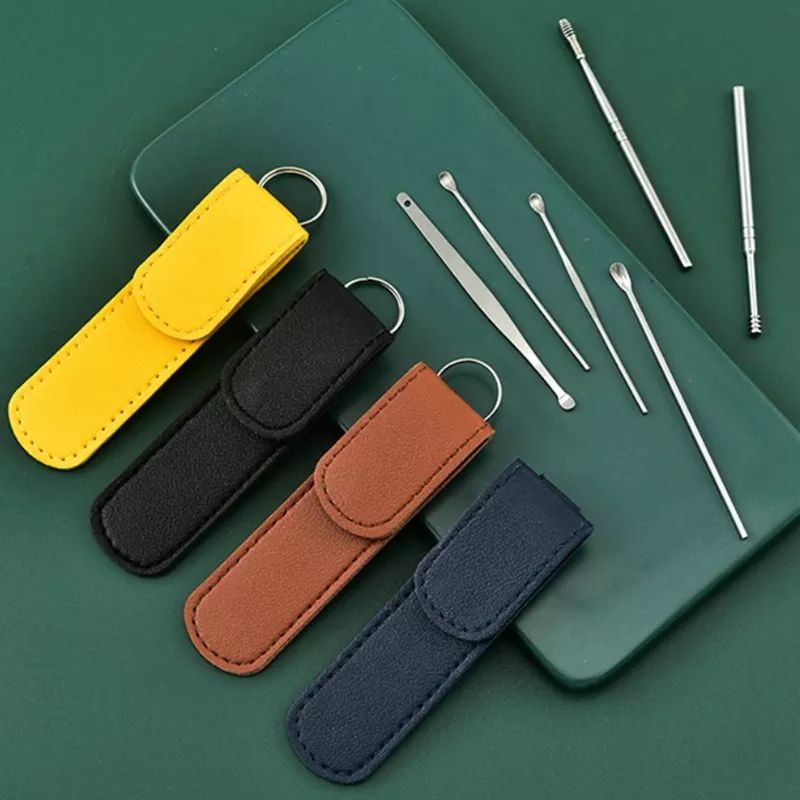 Bộ Dụng Cụ Lấy Ráy Tay Làm Sạch Ráy Tay 6 Món Kèm Túi Đựng Tiện Dụng.