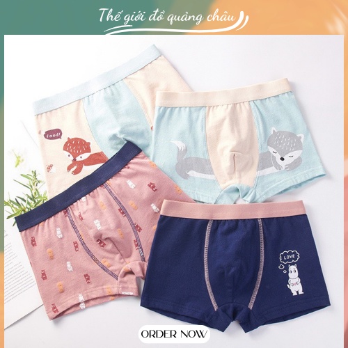 Sét 4 Chiếc Quần Sịp Hàng Quảng Châu Cao Cấp Loại 1 Cho Bé Trai (QC28)