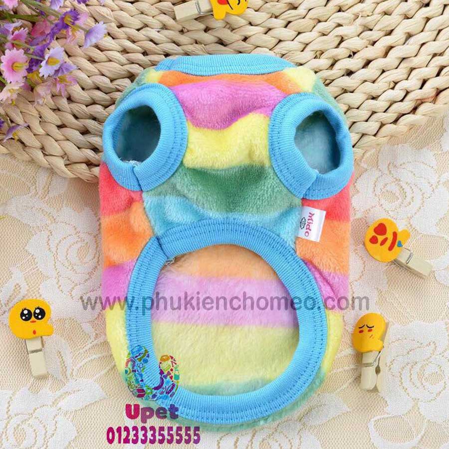 Áo nỉ dành cho chó mèo thú cưng nhỏ, với lớp lót lông mền bên trong giúp giữ ấm cơ thể cho thú nuôi chó mèo nhỏ