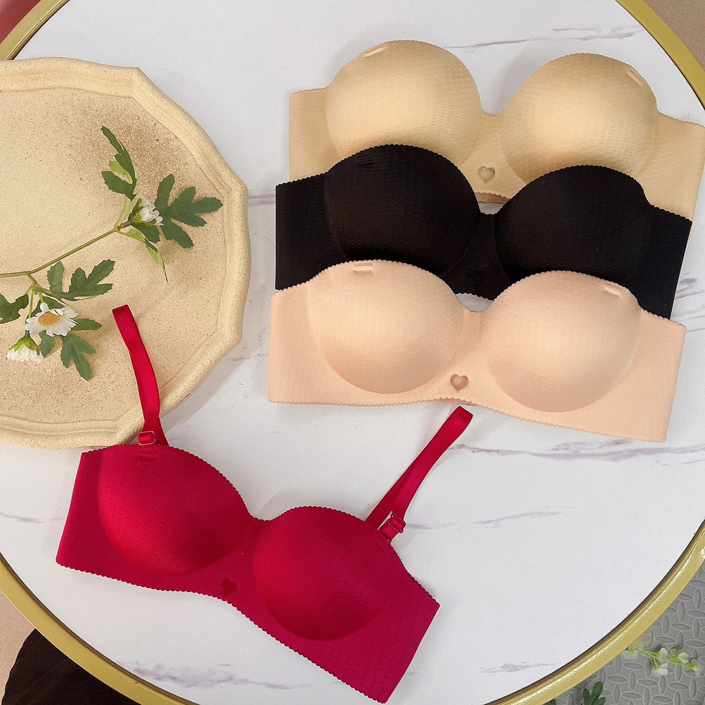 Sale 50%: Áo ngực su không gọng quả tròn  chất đẹp đệm nâng vừa phải mẫu QN01