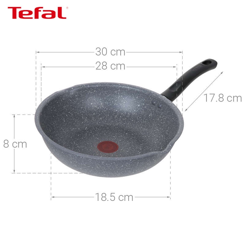 Chảo nhôm sâu lòng chống dính đáy từ Tefal Cook Healthy G1348695 size 28cm bảo hành 24 tháng