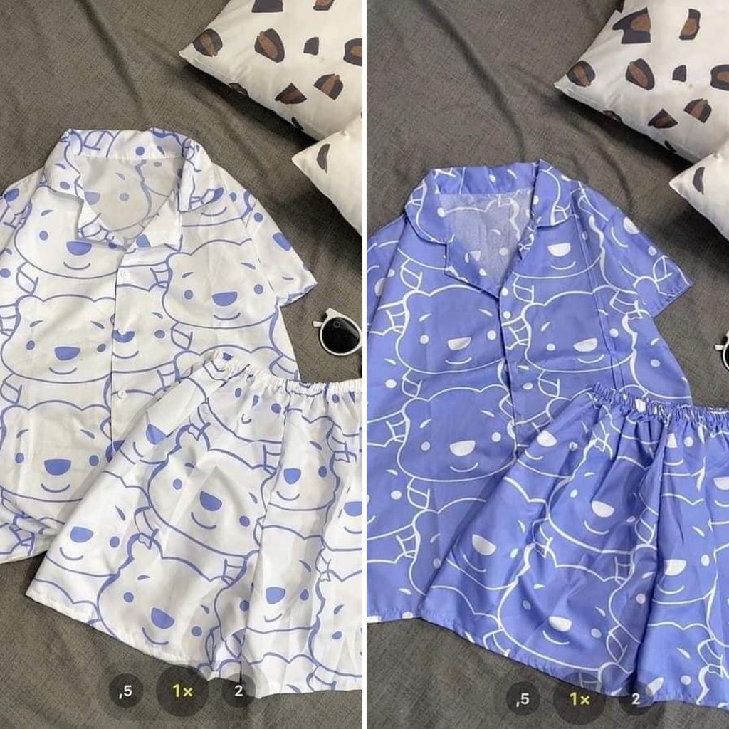 Set Đồ ngủ nữ Pijama dễ thương THUS, Bộ mặc nhà nữ Kate Thái họa tiết cute SB1E01