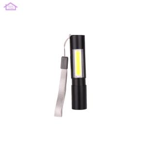 [FL] LED XPE+ COB Mini USB Rechargeable Flashlight with Hanging Rope