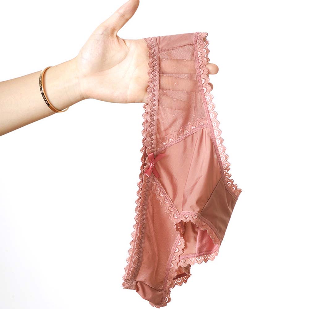 Quần Lót Cotton Phối Ren Không Đường May Quyến Rũ Dành Cho Nữ