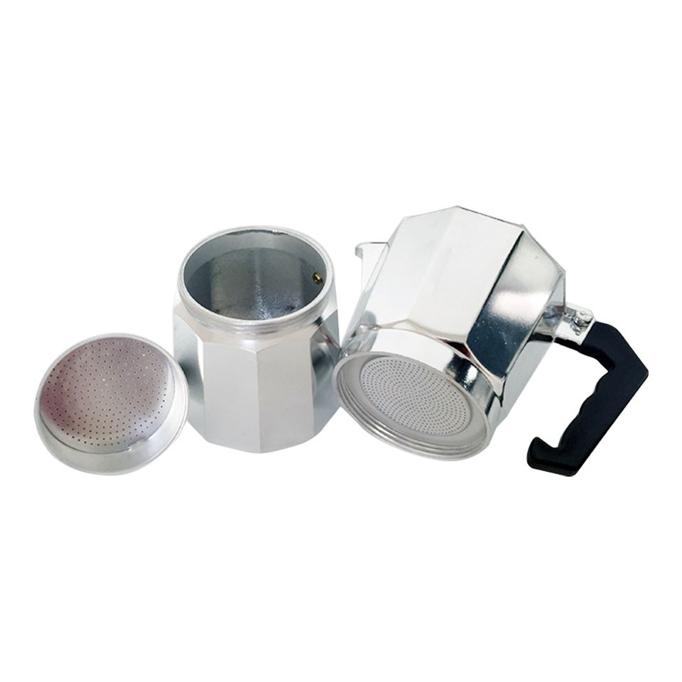 Ấm Moka Pot pha cà phê kiểu Ý 2 cup - 3cup - 6cup + bếp điện 500W