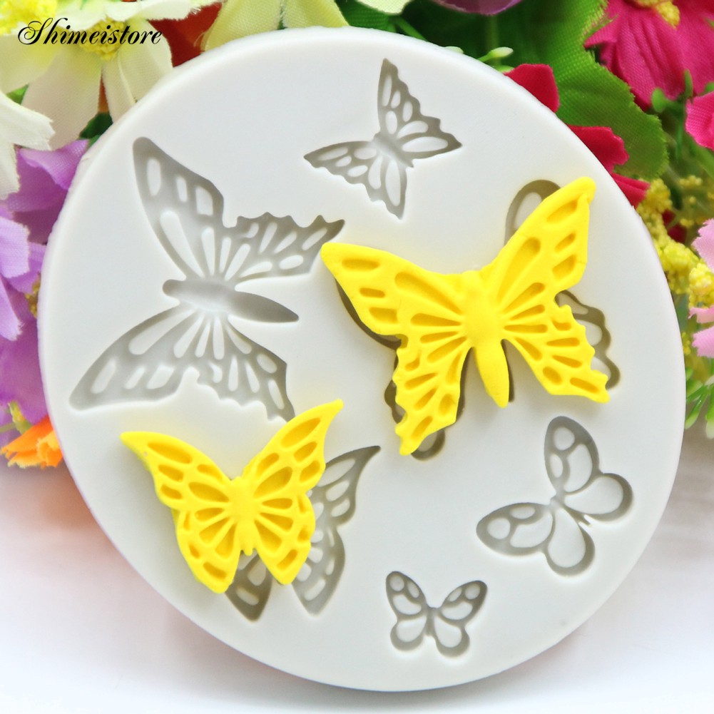Khuôn Silicon Làm Bánh 6 Lỗ Hình Bướm