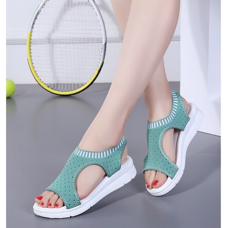 Dép nữ hàng hiệu_Sandal nữ đế xuồng 5cm. Dép nữ đế xuồng 5cm. Xăng đan nữ đế bệt.