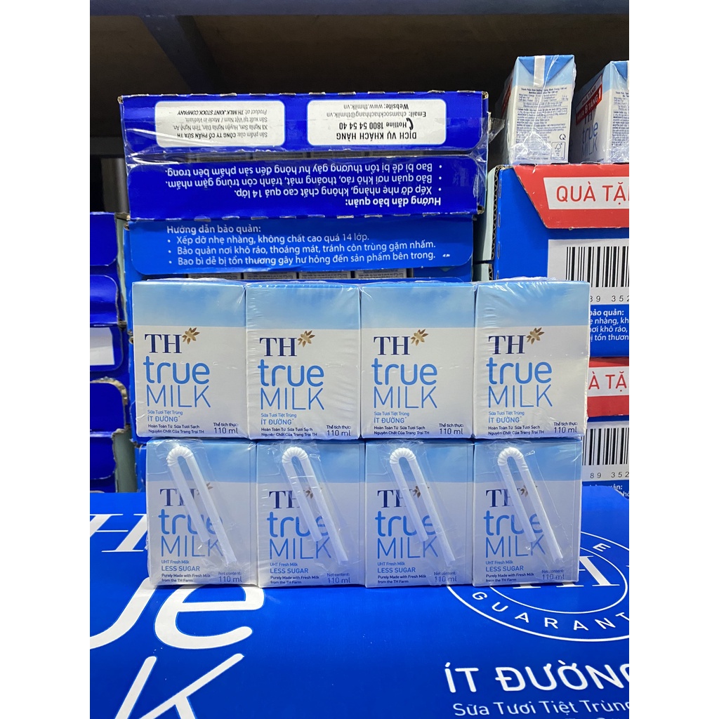 Lốc 4 hộp sữa TH True-milk 110ml