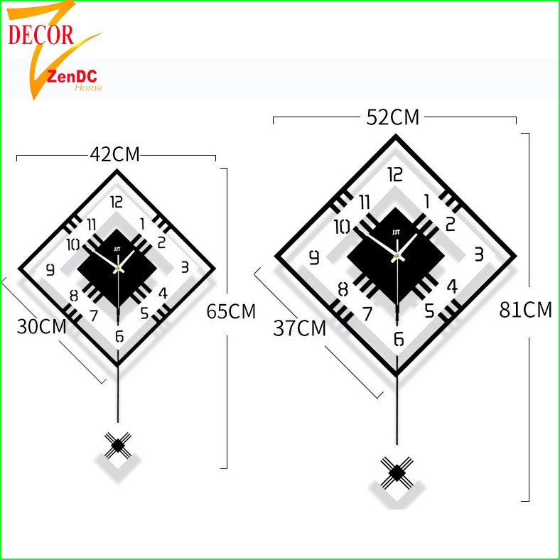Đồng hồ treo tường trang trí quả lắc đẹp  - DC005