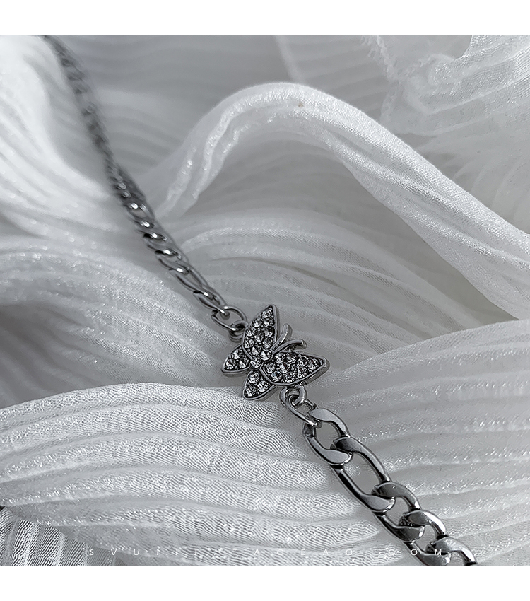 vòng cổ Mặt Bươm Bướm Đính Đá Sang Trọng Cho Nữ