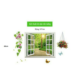 decal dán tường combo cửa sổ