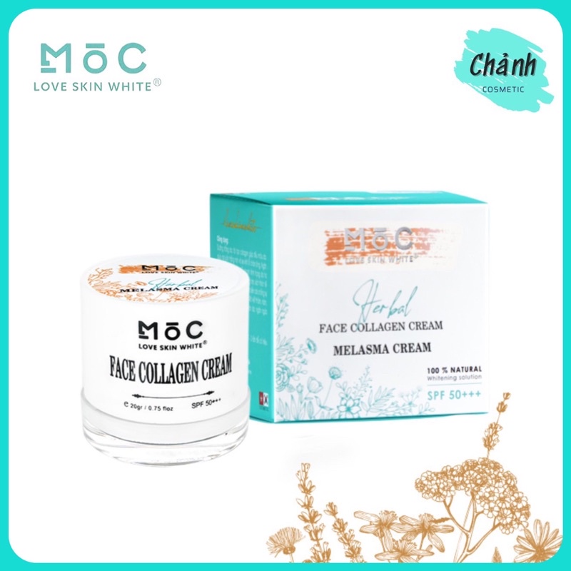 Kem Ngừa Thâm-Nám-Tàn Nhang-Đồi Mồi-Se Khít Lỗ Chân Lông-Chống Nắng Moc Love Skin White 20g