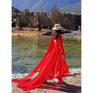 Đầm maxi boho,váy du lịch chụp ảnh(Hàng Quảng Châu đẹp)