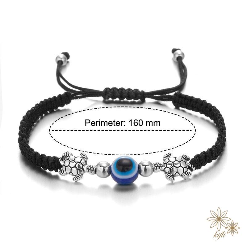 Vòng Tay Blessed Evil Mắt Quỷ May Mắn Bện Thủ Công Có Thể Điều Chỉnh Quà Tặng Cho Cặp Đôi