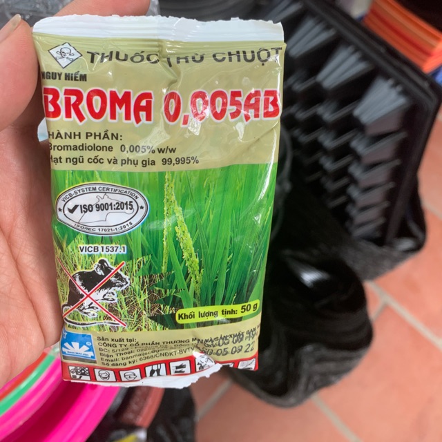 Bả diệt chuột trộn thóc BROMA 50gr