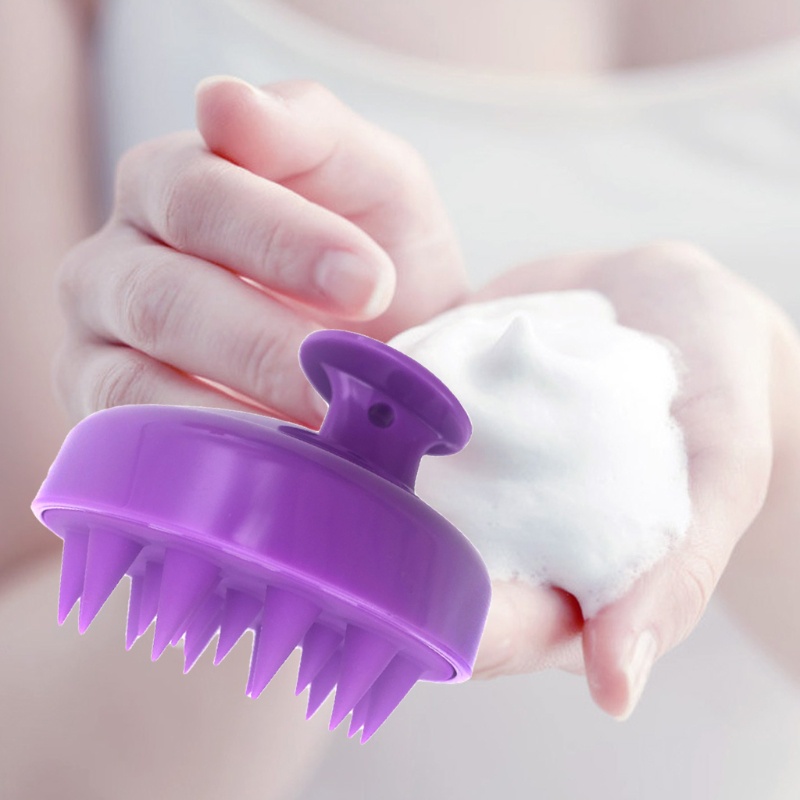 Bàn Chải Gội Đầu Massage Tẩy Tế Bào Chết Bằng Silicone Tiện Lợi YOUYO