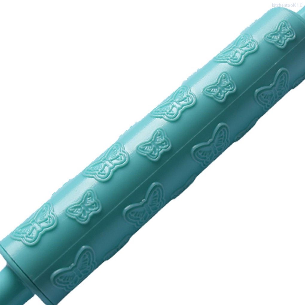 Cây Lăn Bột Làm Bánh Bằng Pp Dập Nổi Họa Tiết Trái Tim / Bông Hoa Xinh Xắn Tiện Dụng Cho Nhà Bếp Mã01