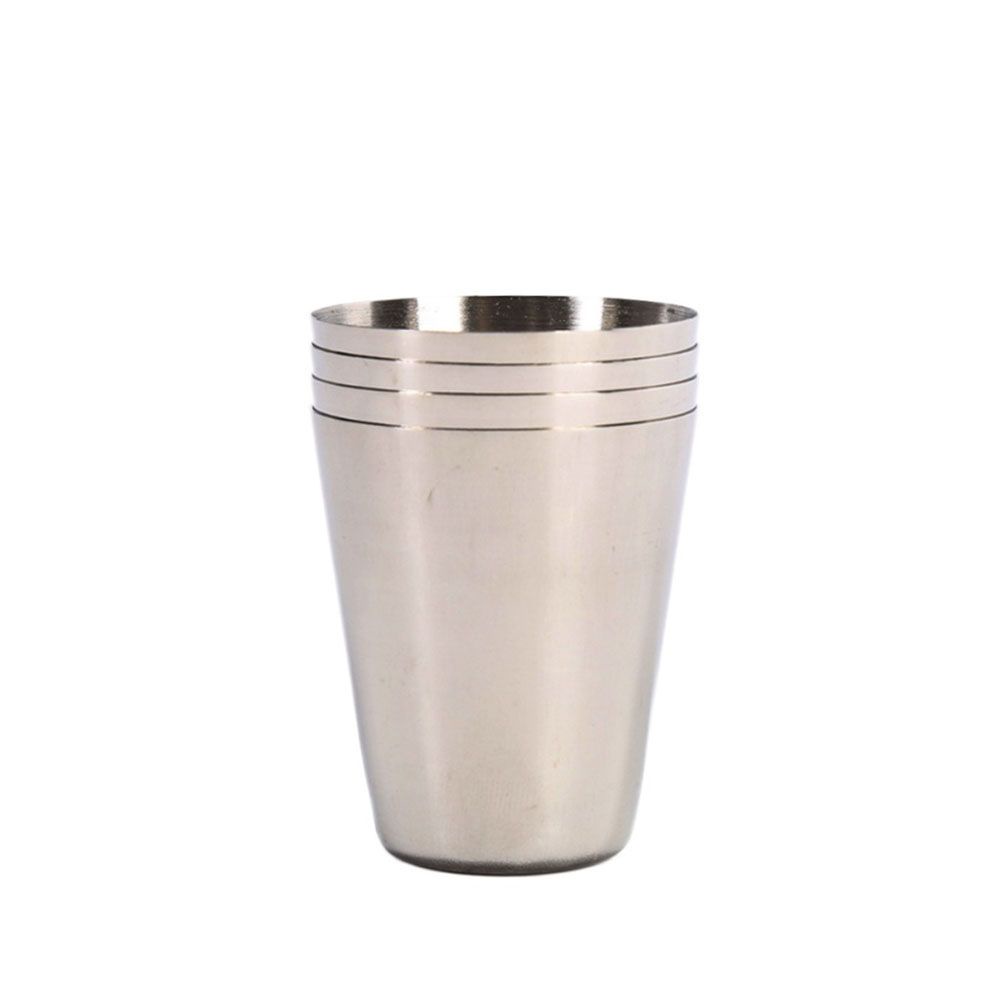 Set 4 cốc uống rượu/ bia mini inox 30ml dùng mang theo du lịch/ dã ngoại