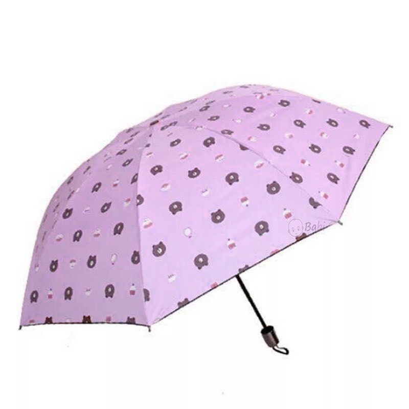 [FREESHIP] Ô Dù Đi Mưa, Đi Nắng Gấp Gọn Hình Gấu Dễ Thương