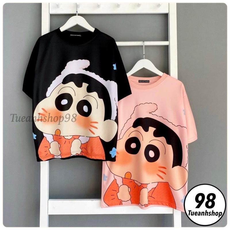 XẢ KHO GIÁ SIÊU HẠT DẺ  Áo Thun Hoạt Hình Cartoon chuyển nhiệt cao cấp - Áo from rộng tay lỡ Unisex Freesize 38-65KG
