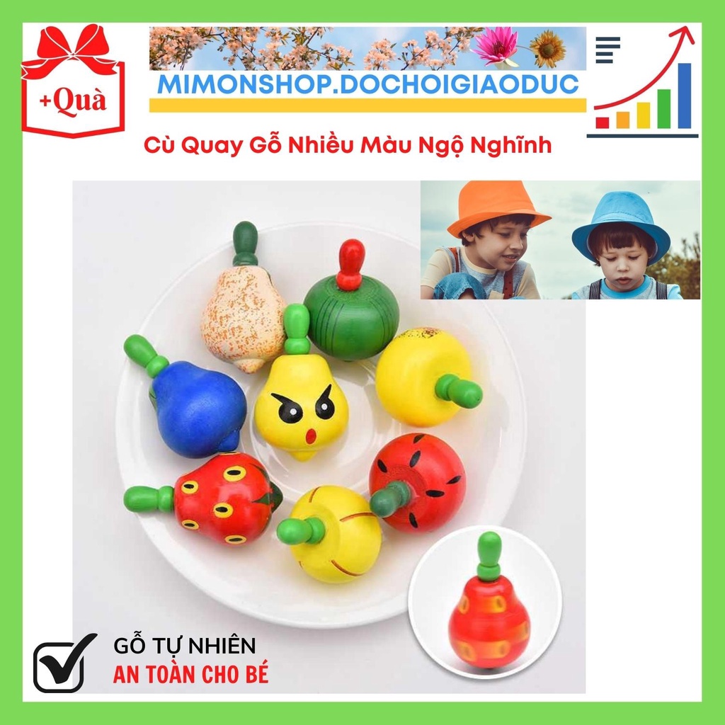 Cù Quay Gỗ Nhiều Màu Ngộ Nghĩnh Đáng Yêu Và An Toàn Cho Bé MIMON