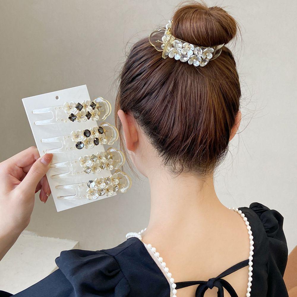 Kẹp Tóc Hoa Bằng Acrylic Thời Trang VANES1 Dành Cho Bạn Nữ|Kẹp Càng Cua Tiện Lợi