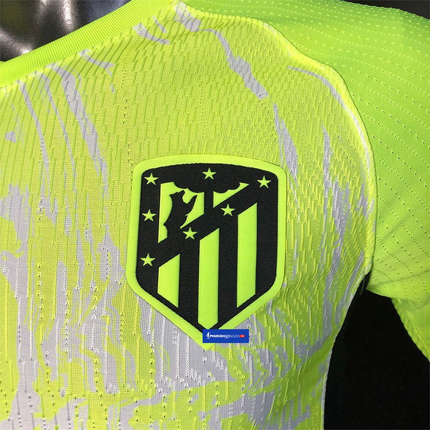 Áo Atletico Madrid xanh dạ quang sân khách 2020-2021, 2020/21 bản PLAYER Issue BODY fit cao cấp Thái Lan