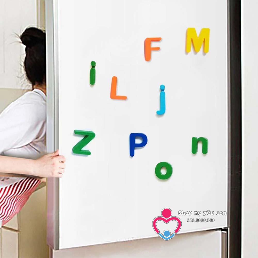 Bộ chữ cái / số/ ký hiệu nam châm dán tủ lạnh giúp bé học và phát âm