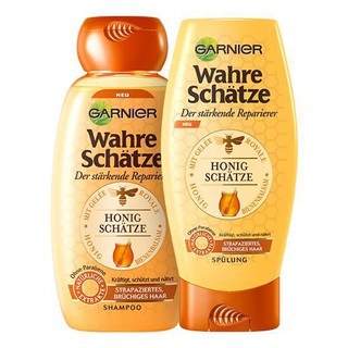 Bộ dầu gội xả Garnier Wahre Schatze Gruner Honig Schatze (250ml - 200ml)