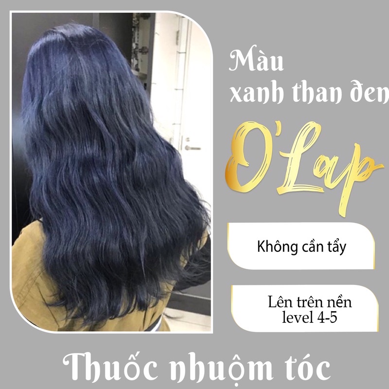 Thuốc nhuộm tóc xanh than đen không tẩy giá rẻ tại nhà OLAP OL01