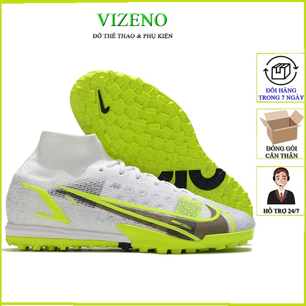 Giày đá bóng Mercurial Superfly 8 elite đinh TF màu xanh chuối