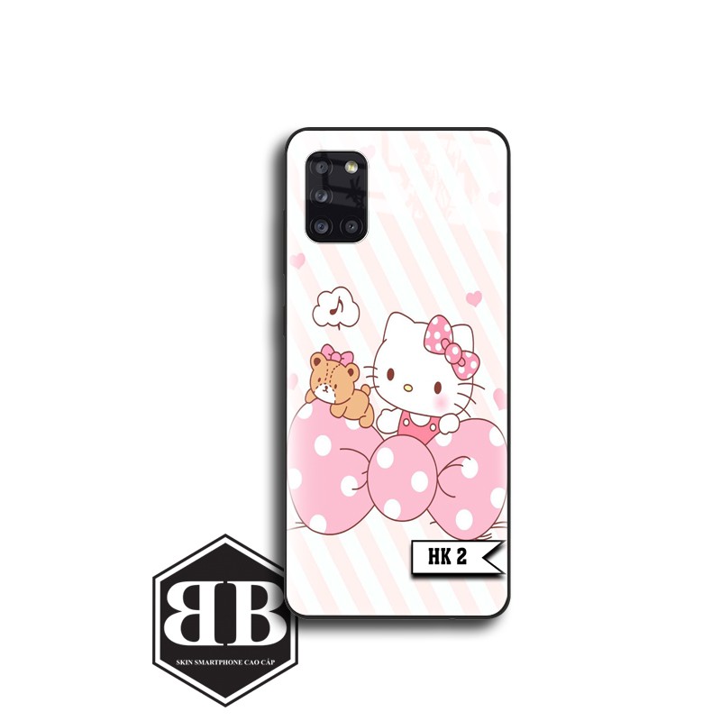 Ốp lưng kính cường lực SAMSUNG A31 / A51 / A71 hình hello kitty