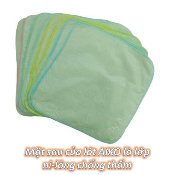 {CHÍNH HÃNG} - Set 8 Tấm Lót Sơ Sinh Chống Thấm Cực Tốt Aiko