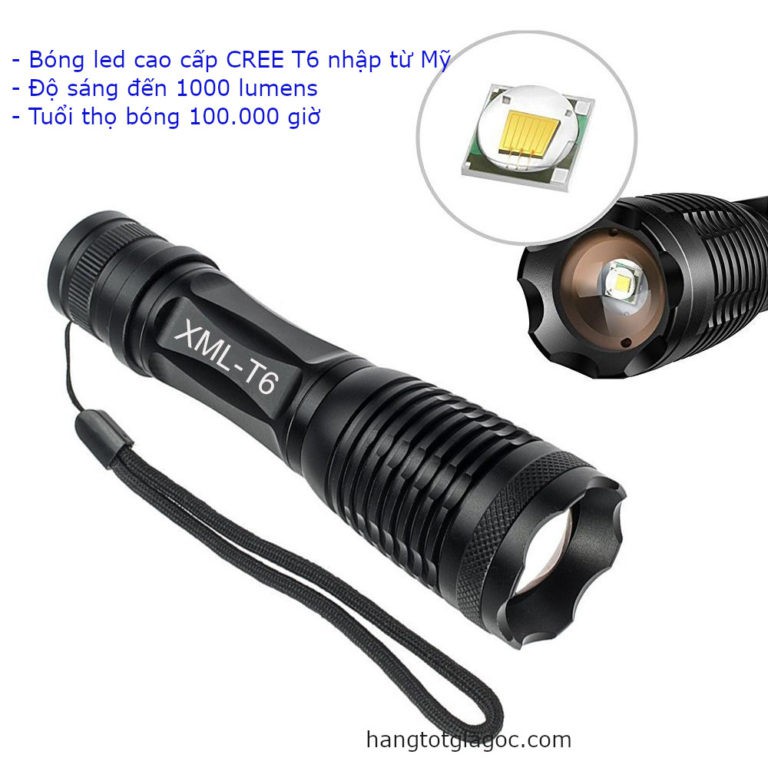 Đèn pin cầm tay siêu sáng Ultrafire S3 pin Lithium, sạc USB, bóng Led 10w nhập Mỹ –