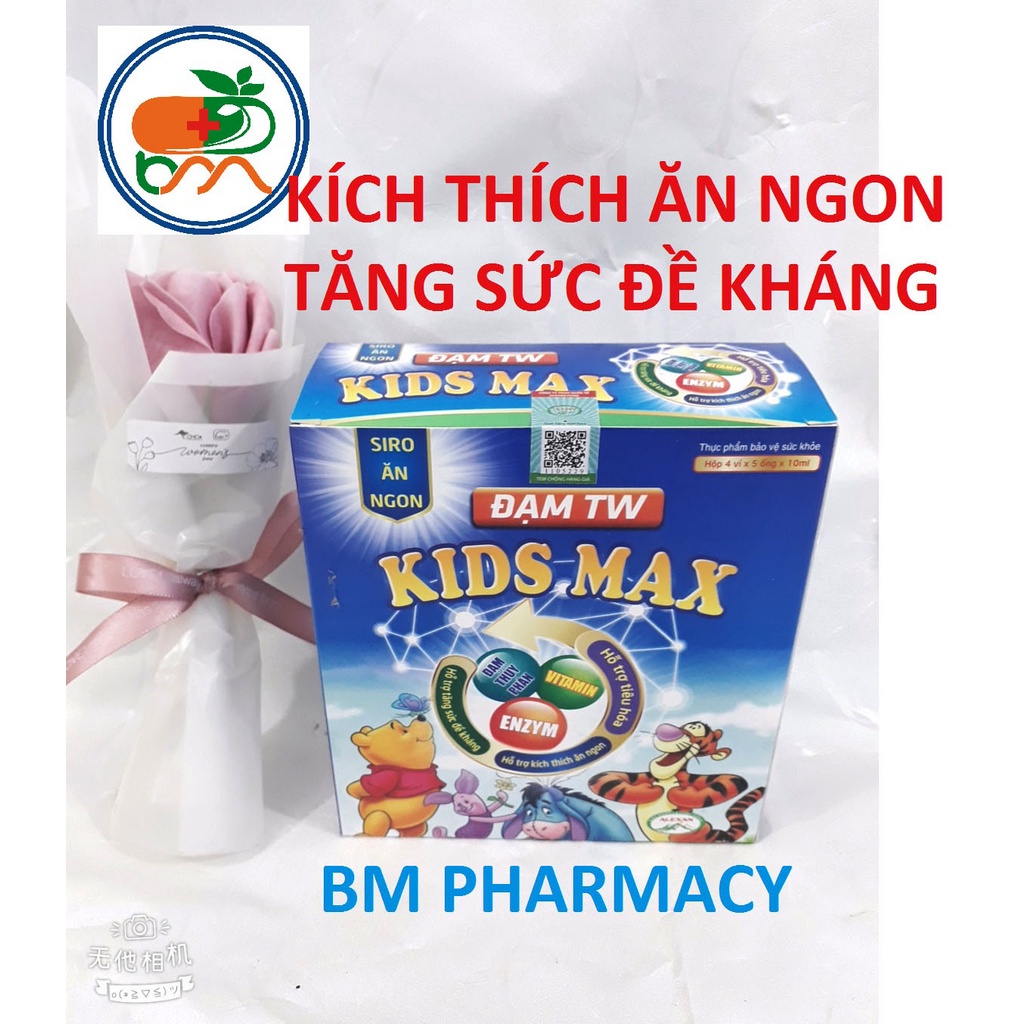 Siro ĐẠM TW KIDS MAX, giúp ăn ngon và tăng cường hấp thu chất dinh dưỡng, giúp bồi bổ cơ thể và tăng sức đề kháng