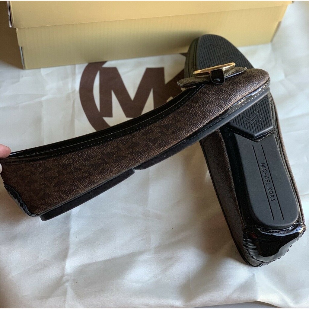 Giày Michael Kors Lillie Brown/Black Logo