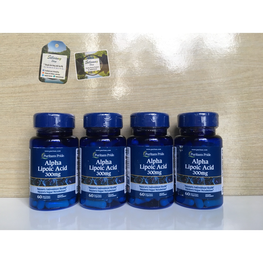 Viên uống Alpha Lipoic Acid 300mg Puritan's Pride - Đẹp Da, Chống Lão Hóa, Hỗ Trợ Đường Huyết