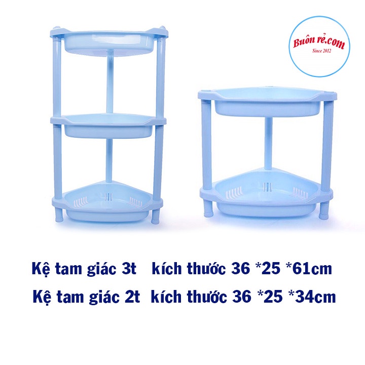 Kệ góc tam giác 2 tầng, 3 tầng Việt Nhật (5562), Kệ để đồ phòng tắm, nhà bếp, đựng gia vị đa năng -Buôn rẻ 01405