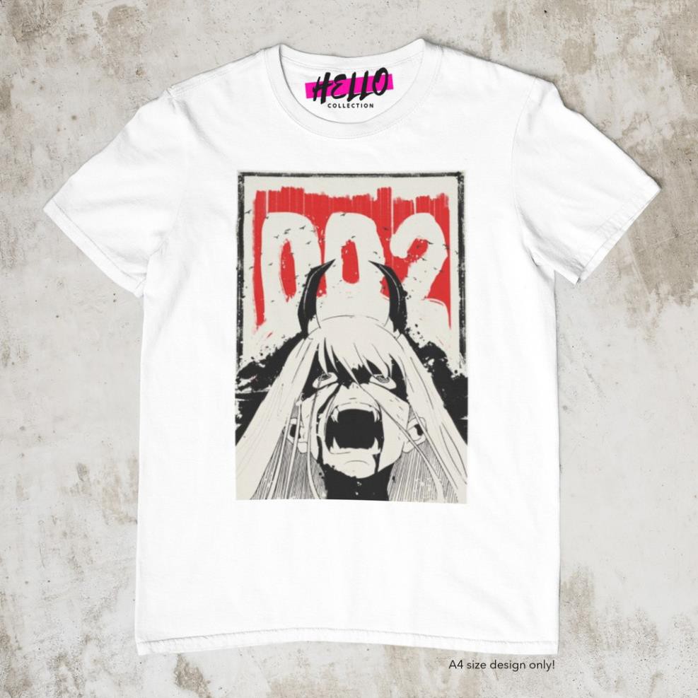 Áo thun in hình Darling In The Franxx - 002 Zero Two Shout Anime độc đẹp giá tại xưởng
