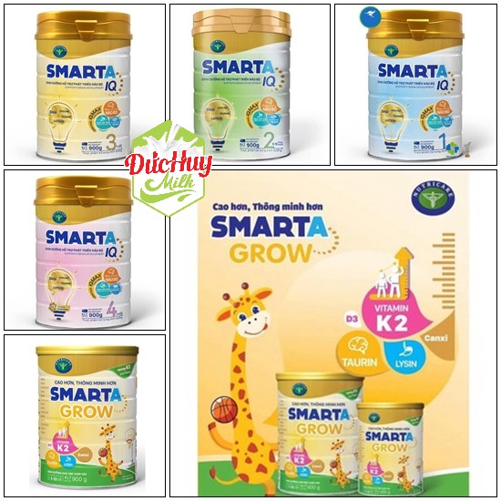 Sữa bột SmartA IQ 3 900g Hỗ trợ phát triển não bộ & dinh dưỡng cho bé_Duchuymilk