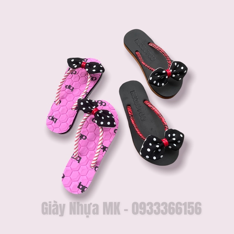 Dép Kẹp Nơ Cho Bé Siêu Cute - Dép Nơ Mẹ và Bé Dễ Thương Siêu bền - DL151