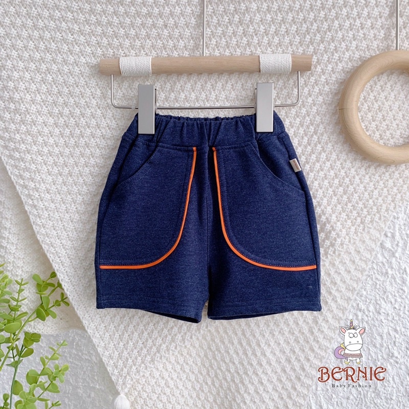 Quần sooc hè bé trai Bernie chất da cá phối túi cho bé từ 8-21kg - 22Q020