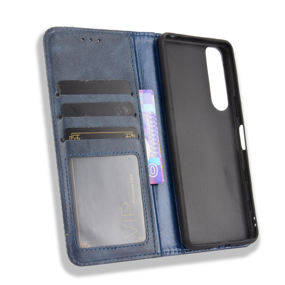 Casing Sony Xperia 5 III Flip Cover Xperia5 3 Magnetic Business Wallet Case PU Leather Cases Card Holder Stand