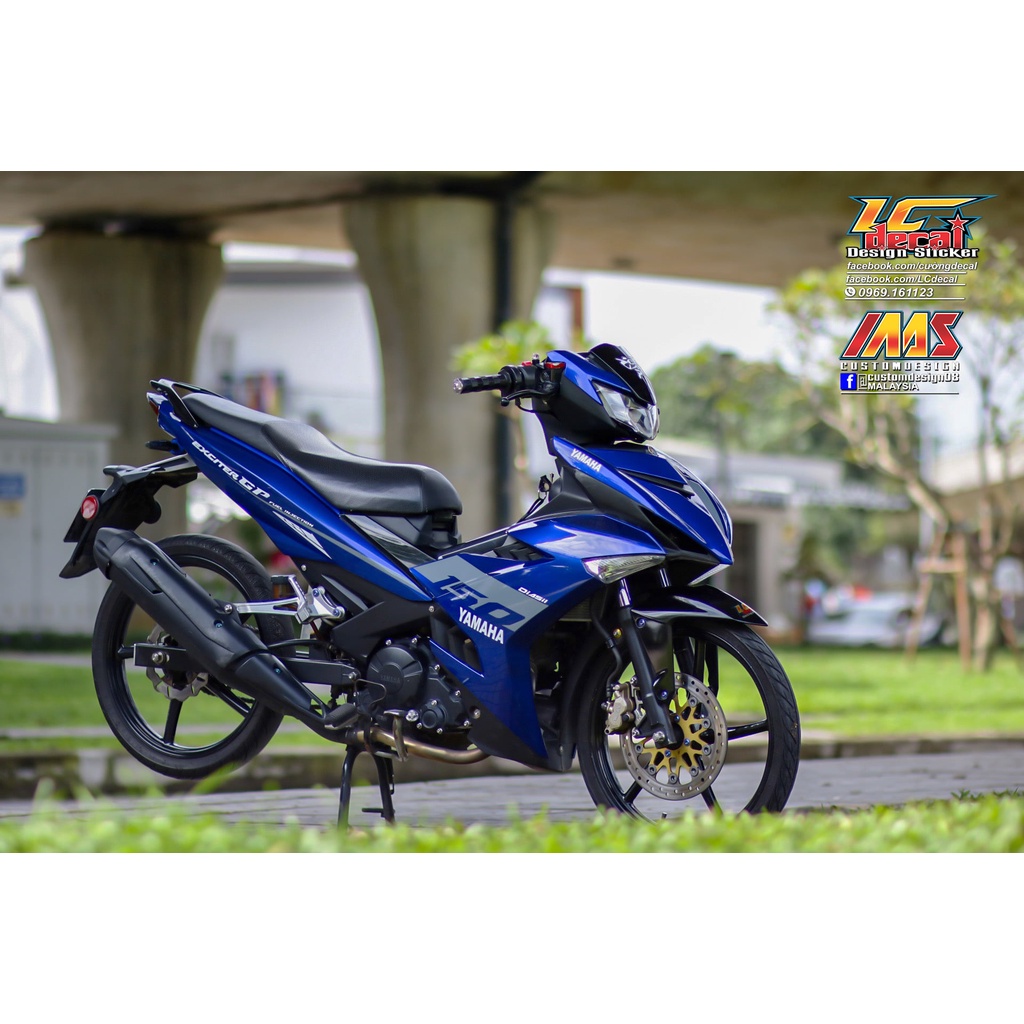 Tem rời Exciter 150  xanh Sniper Cover