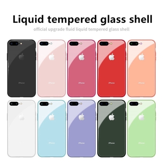 vỏ Iphone-Ốp iphone-Vỏ điện thoại màu-Iphone SE  7  7 Plus  8  8 Plus  - Chất lỏng silicon chống rơi kính điện thoại