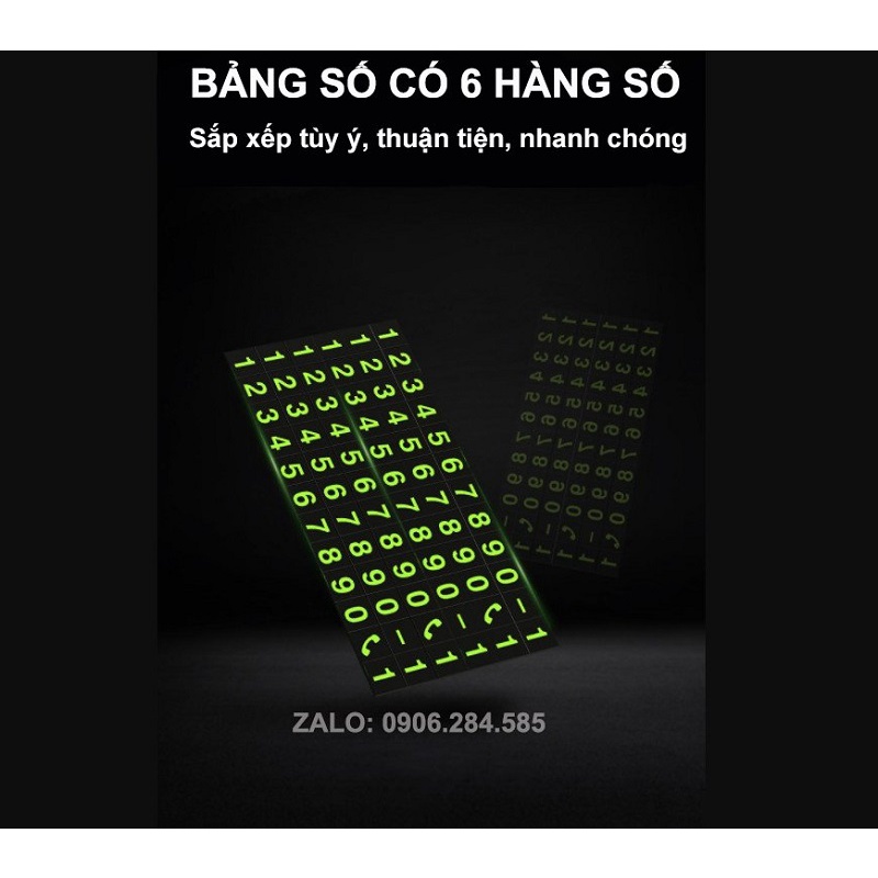 Thẻ ghi số điện thoại khi đỗ xe trên ô tô kiêm giá đỡ điện thoại (thẻ 3)