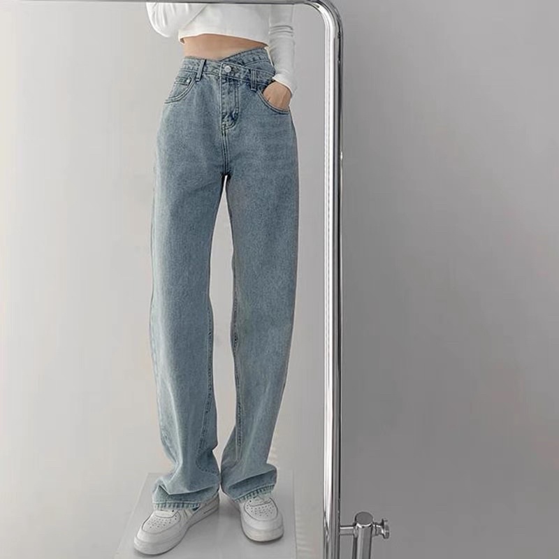 Set Áo khoác tweed đen và quần jeans lệch cạp giống Lisa BLACKPINK, Park Min Young
