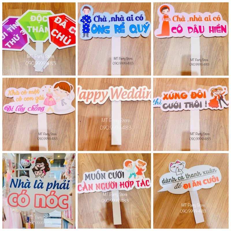 Hashtag cưới 01 - Phụ kiện chụp ảnh cầm tay
