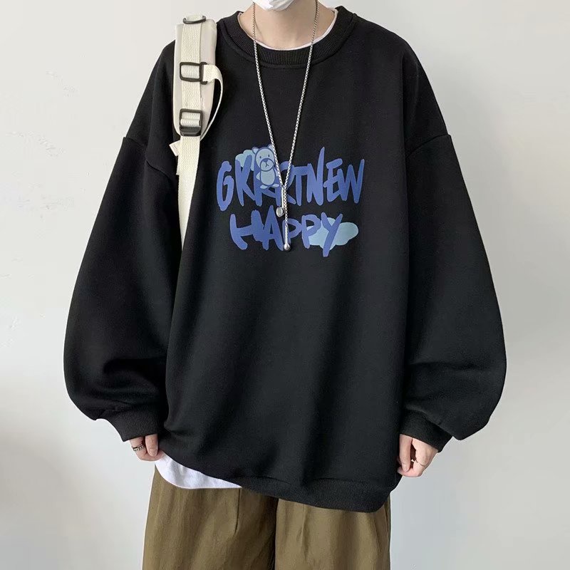 Áo sweater nam dài tay in chữ thời trang Hàn Quốc fành cho 2022 fashion áo hoodie unisex form rộng oversize áo len phụ nữ lỏng lẻo