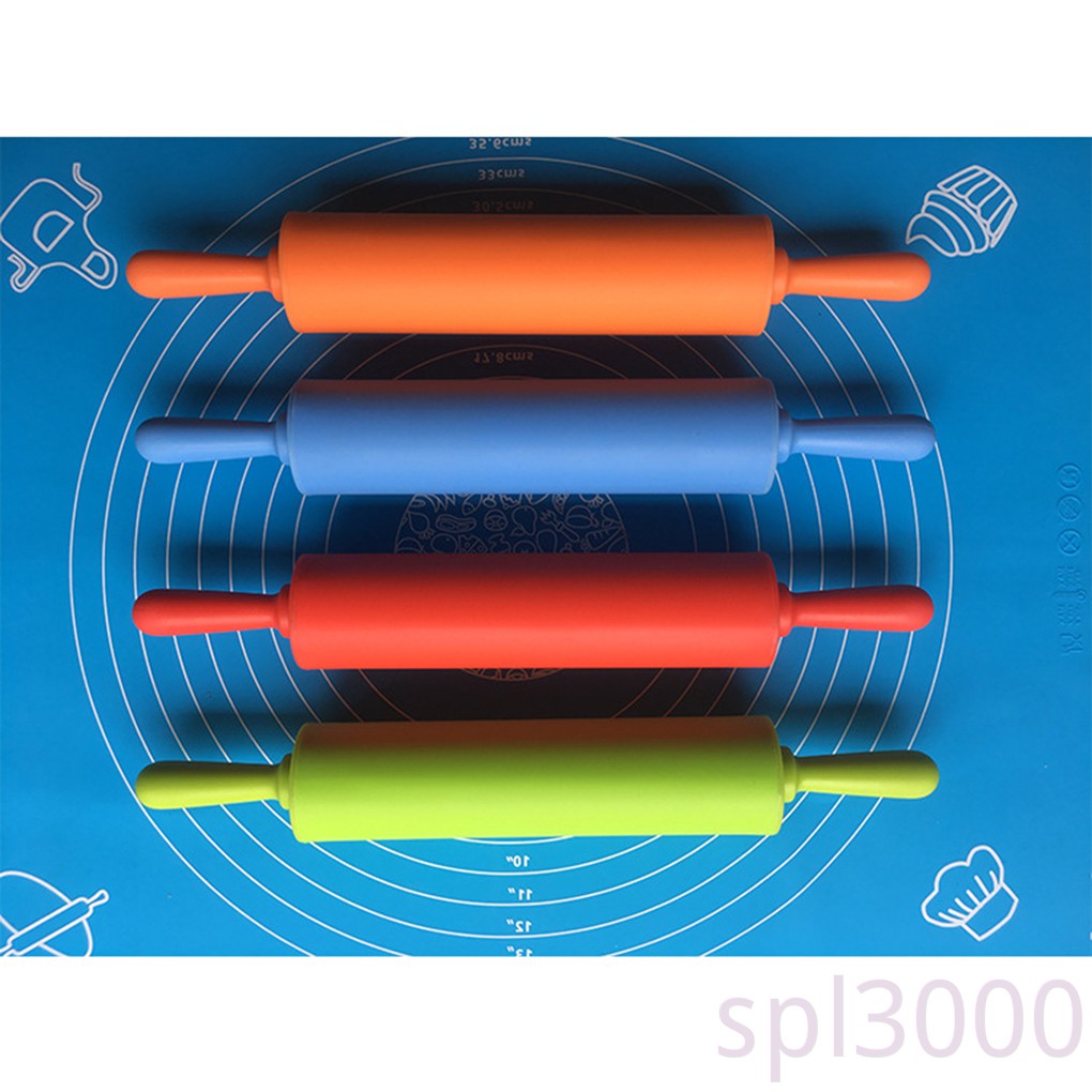 Cây Lăn Bột Cán Gỗ Chất Liệu Silicon